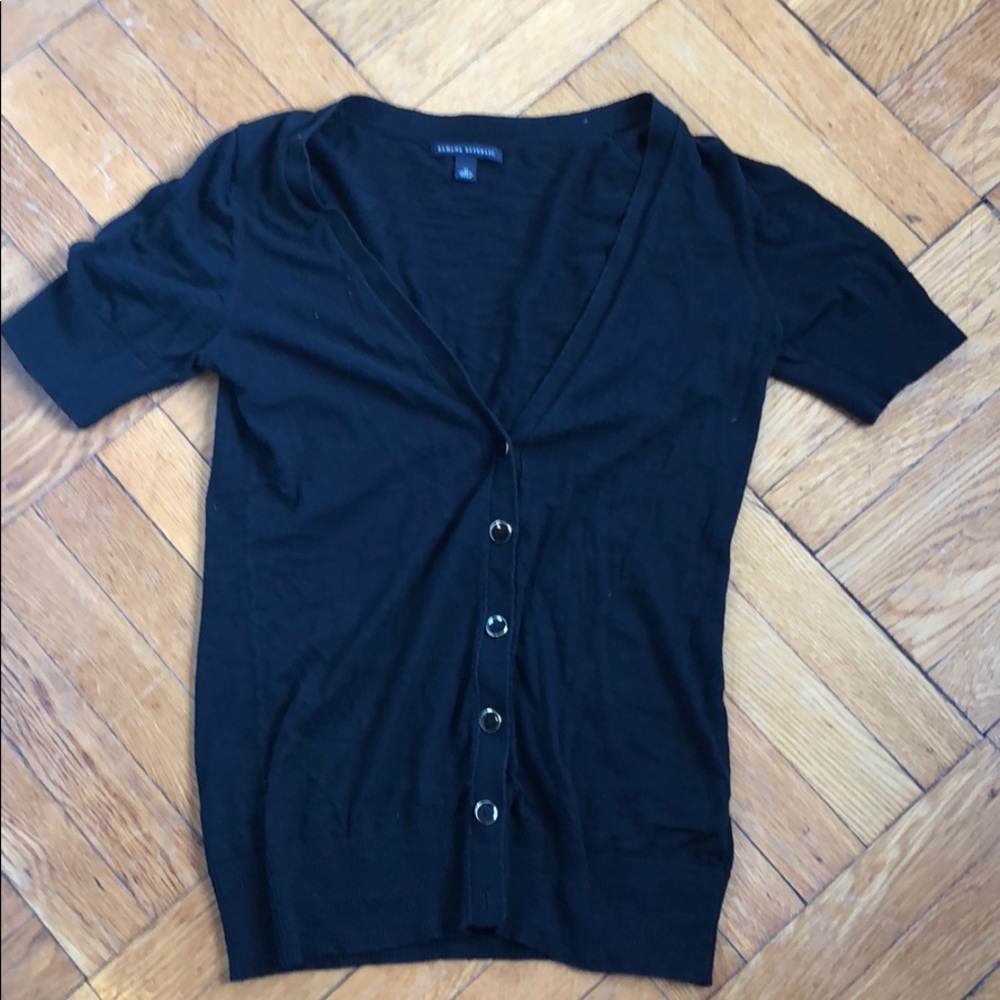 Banana Republic short sleeve black cardigan